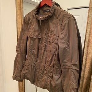 Luisa Cerano Womens Spring Jacket Light Green Olive Size 14 Trendy Made Romania